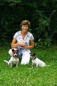 Gabi Reichert mit Lupo und Theo